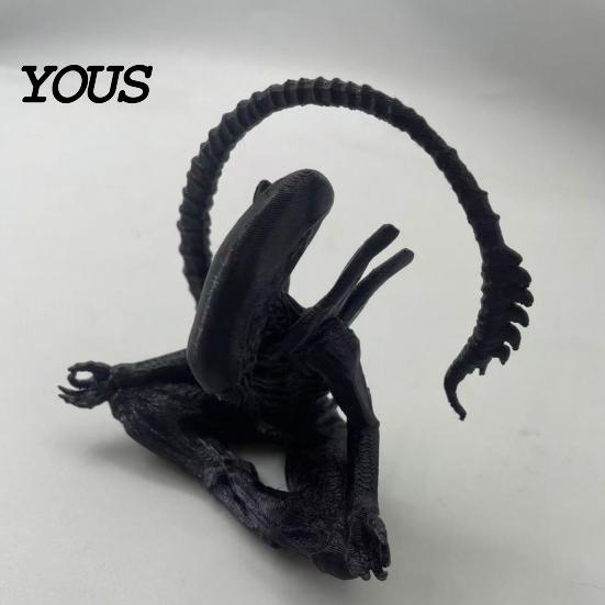 Уникальная идея подарка для инопланетянина, 3D-печатная фигурка, скульптура инопланетянина для медитации Дзен, Настольное украшение, Коллекционные скульптуры для поклонников научной фантастики, Игрушка