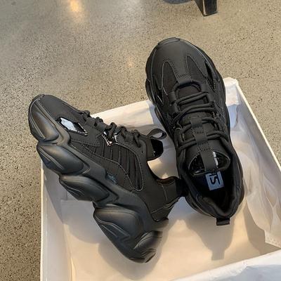 Новые женские кроссовки 2024 весна осень мода толстая основа черный на открытом воздухе спорт бег фитнес ходьба обувь роскошный дизайнер