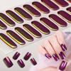 Chameleon Gradient Semi-cured Gel Nail Stickers, Cross-border Mirror Aurora Semi-baked Gel UV Nail Stickers