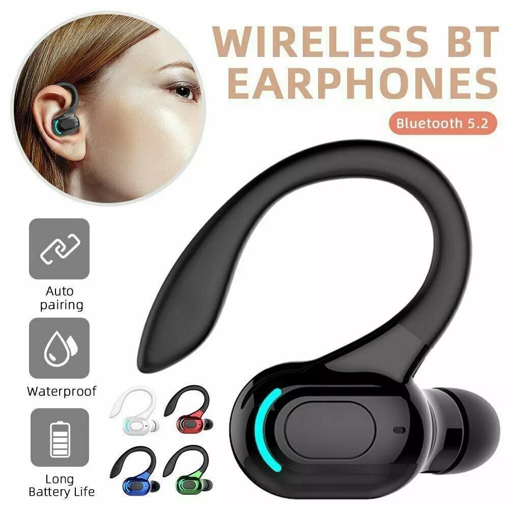 Наушники для сотового телефона Bluetooth 5.2 стерео спортивная беспроводная гарнитура с микрофоном