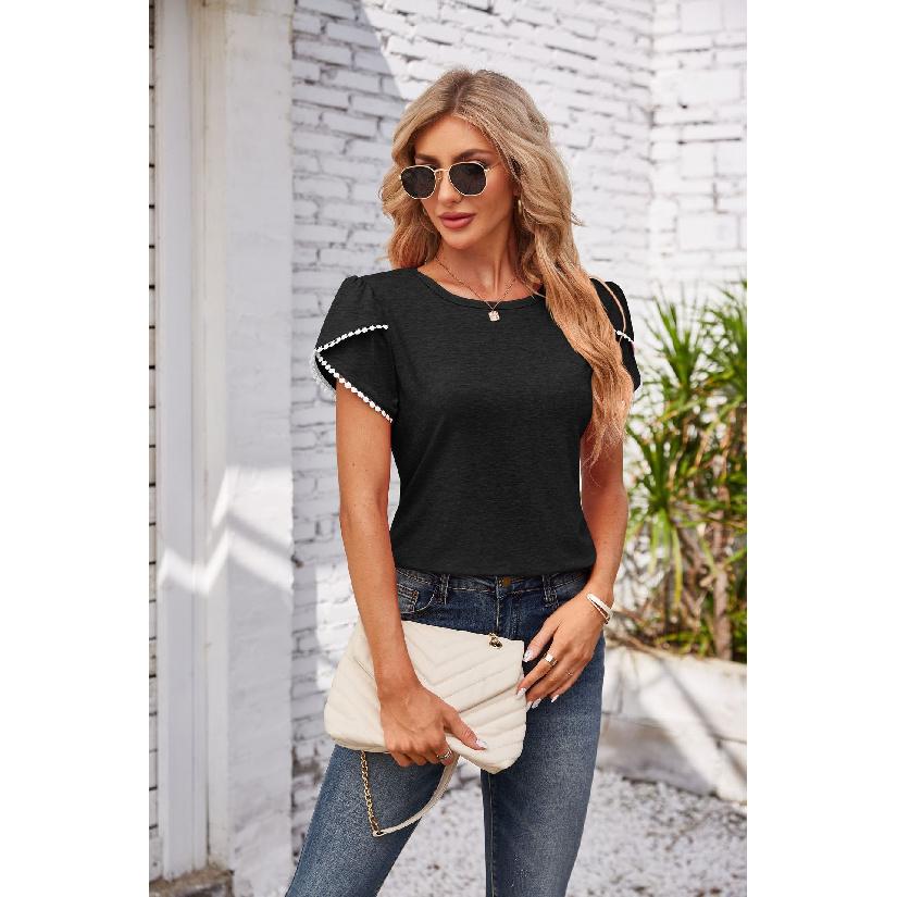 Ladies' Short Sleeved Temperament Casual And Fashionable Design Sense Spring And Summer Top Y2K Sexy Waist Cinching Short Sleeved T-Shirt