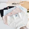 Women Underpants Seamless Ice Silk Solid Color Soft Breathable Mid Waist Moisture-wicking Elastic