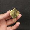 Brass Manta Figurine Metal Devil Rays Ornament Vintage Feng Shui Model Sea Animal Tea Drink Pet Copper Crafts Home Use Decor