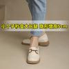 Invisible Inner Height Increase Small Leather Shoes Women's 2025 Spring and Autumn New Thick-soled Small Loafers 313233 Small Size Single Shoes