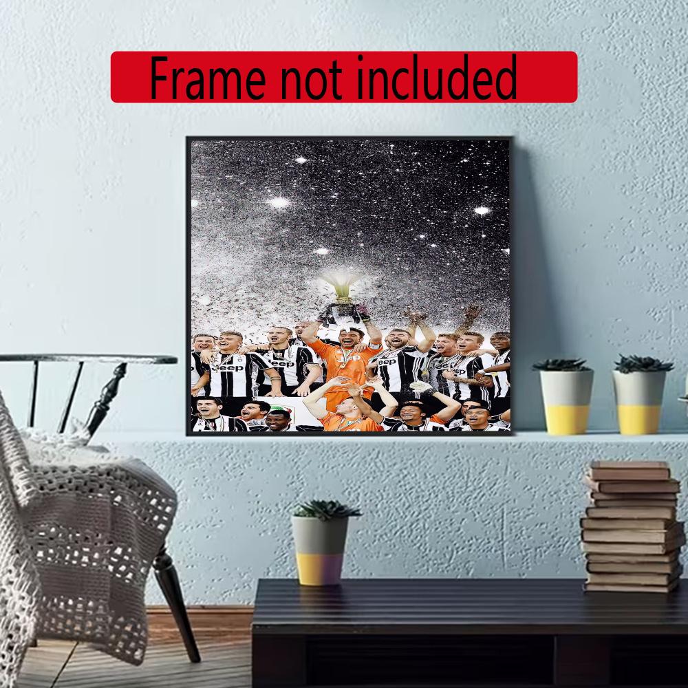 Juventus 5D Diamond Painting Round Diamond Rhinestones Mosaic Diamond Embroidery Wall Paintings Rhinestones Gift Frameless