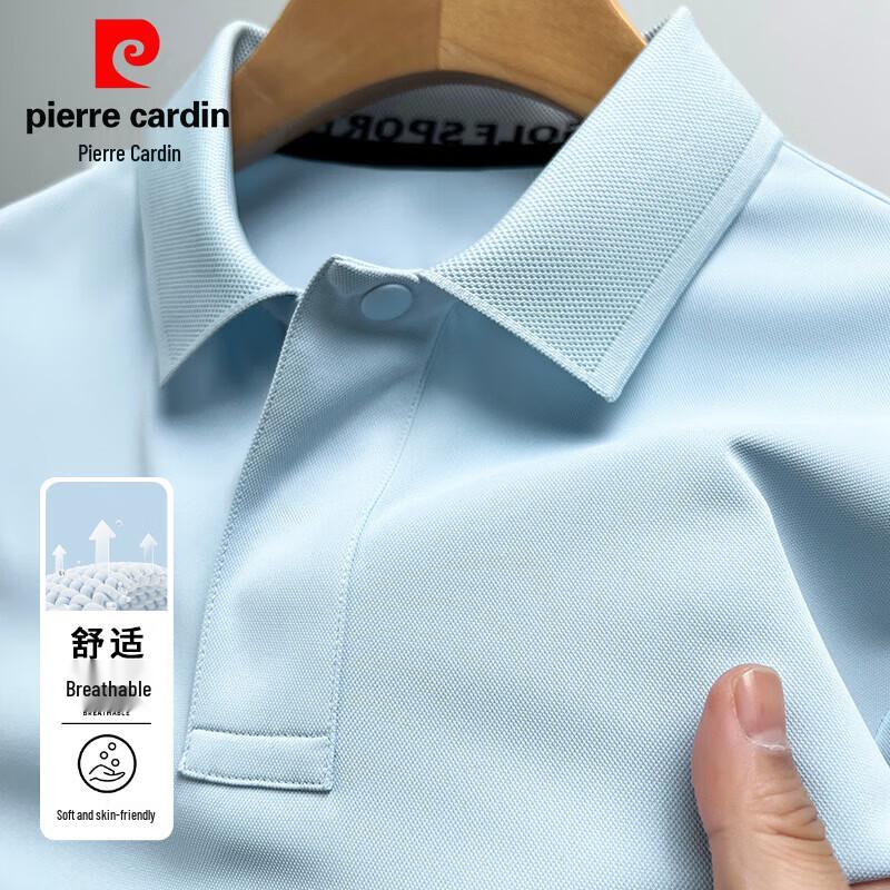 Pierre Cardin Мужская летняя рубашка-поло с коротким рукавом в стиле business casual