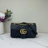 [Pre-Owned] Gucci GG Marmont Small Matelassé Shoulder Bag 'Black' - Excellent #1IPOC5G