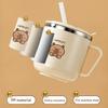 WORTHBUY Cute Capybara 316 Stainless Steel Kid Water Cup With Straw 270ml Double Wall Insulated Mug Leak-proof Milk Coffee Cup