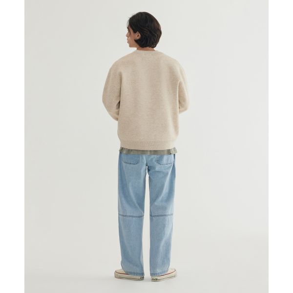 Covernat Early Autumn Dropped Shoulder Logo Long Sleeve Pullover Sweater Unisex sweater CO2503KT02LB