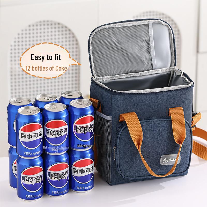 Dual-Layer Insulated Lunch Bag: Thickened Design for Office or Student Use