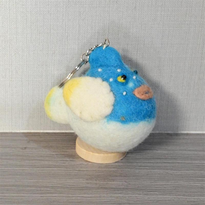 Handmade Wool Felt Tiger and Lion Bag Charm Ornament - Cute Gift Pendant