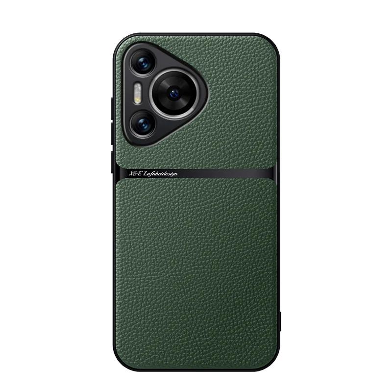 Магнитный чехол для телефона Huawei Pura 90 Pro Max Чехлы Кожаная текстура Силиконовая защита Ударопрочная крышка Для Pura 90 Pro Max