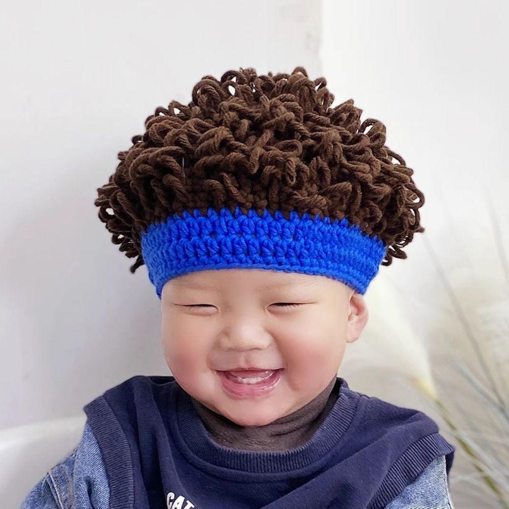Funny Wig Cap Cute Wig Hat High Quality Knitting Hat for Baby
