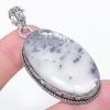 Dendrite Opal Gemstone 925 Sterling Silver Jewelry Pendant 2.44"