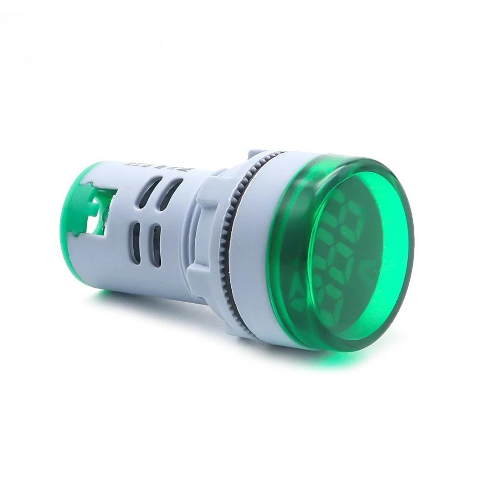 1/2/5PCS Aperture 22mm Round Mini LED Digital Display Voltmeter Alternating Current AC 60-500V Digital Display Indicator