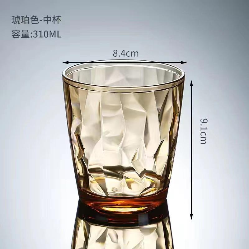 Plastic Wine Glasses Unbreakable Acrylic Drinking Glass Reusable Beer Cup Buffet Cups Juice Glasses for Home Wedding Party