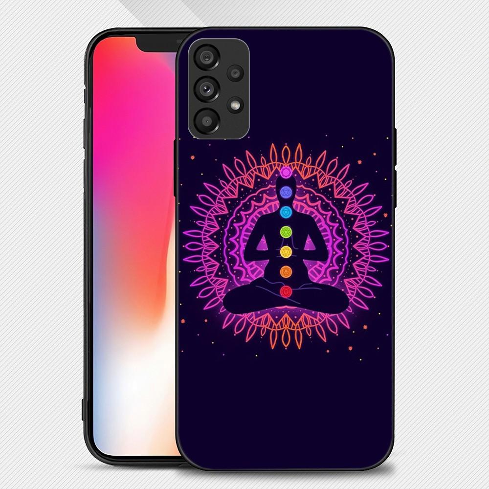 The Mandala Chakra Insist Yoga Phone Case For Samsung Galaxy S22 S23 Ultra S21 S20 FE Plus Note 20 Soft Cover