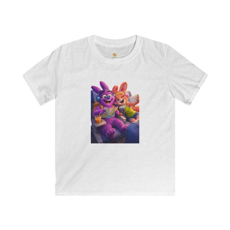 Cartoon Bunny Friends Kids Tee | Playful Movie Night Graphic Filipzo Mili
