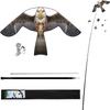 Eyijklzo Bird Repellent Eagle Kite with 4m Pole Crow and Pigeon Multicolor - Repellent,