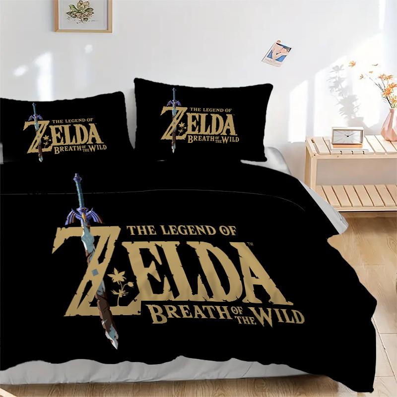 3Pcs Zelda Wild Adventure Bedding Sets For All Sizes New 3D Printed Bed Cover Comforter Duvet Cover Pillowcase Bedroom Decoration