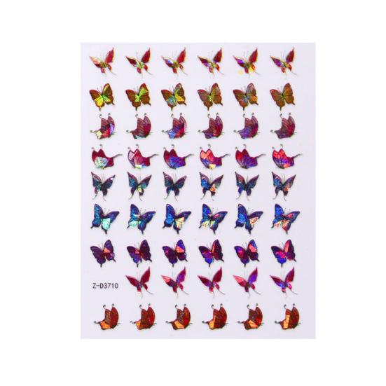 Наклейка для дизайна ногтей Сильная липкость Легко наносится Красочная Нежная Красота Бабочка Маникюр Гаджеты Принадлежности