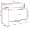 VidaXL Bedside Table with Drawer 2 Pcs White 51x31x47 Cm, Side Table, Bedside Cabinet, Side Table for the 858669