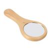 Handheld Wood Makeup Round Mirror Portable Wooden Handle Cosmetic Mirrors for Home Travel