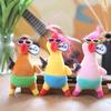 Cute Plush Screaming Chicken Toys Cartoon Colorful Chick Plush Keychain Pendant Backpack Hanging Ornament Children Gifts