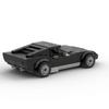 MOC Строительные Блоки Мелких Деталей Lamborghini Miura-черный Спортивный Автомобиль Украшение Сборная Игрушка