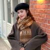 Winter New Christmas New Knitted Scarf Fashionable Versatile High Sense Warm Neck Protection Against Wind and Cold Scarf