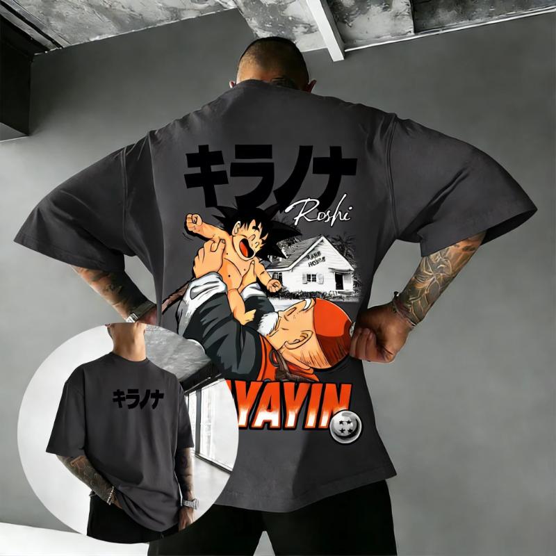 Dragon Ball Roshi Anime Graphic T Shirt Men Women Summer Short Sleeve Tee Casual Top Streetwear Vintage Cartoon Print Daily Wear