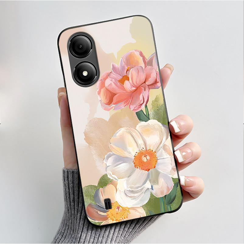 Чехол с принтом для ZTE Blade A33S A34, мягкий силиконовый черный корпус для ZTE Blade A31 Plus, чехол, милый цветочный мультяшный корпус