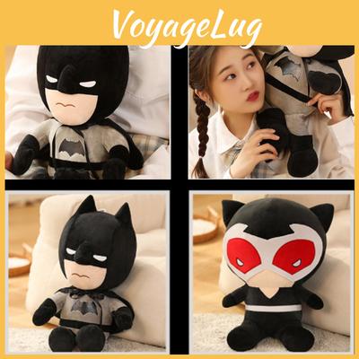 Плюшевая игрушка DC Бэтмен Мягкая набивная кукла Подарок для детей и фанатов Черный Красный Аниме Фабрика