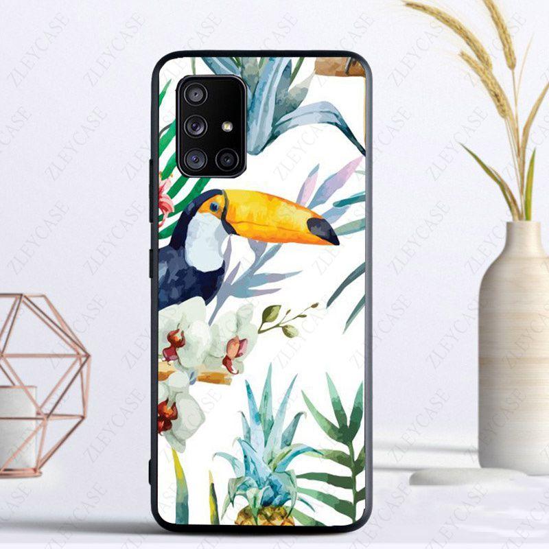 Чехол для телефона с изображением животных тропического леса Тукан для Samsung A13 A53 A11 A12 A32 A22 A52 A10S A41 A42 A33 A20E A30S A40 A51 A71