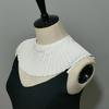 Detachable False Collar Women Girl Elegant Pleated Ruffle Chiffon Shawl Scarf