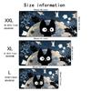 Black Cat Mouse Pad Large Computer Office Game Table Mat Rubber AntiSlip Stitched Edge Keyboard Mats 90x40 Xxl Desk Pads