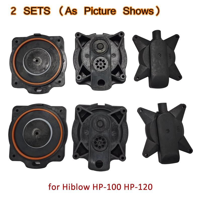 2X Ремонтный комплект с диафрагмами для воздушного насоса Hiblow HP-100 HP-120 Септического воздушного насоса 80PD000040