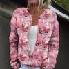 Women's Fashion Christmas Print Long Sleeve Knitted Cardigan Button Jacket