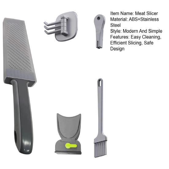 Мясорезка для нарезки и измельчения мяса, ручная мясорезка для говядины, свинины, баранины, регулируемая толщина, мясорезка с точилкой
