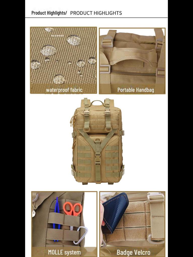 New Tactical Camouflage 3P Outdoor Backpack - Multifunctional, Large Capacity for Mountaineering, Hiking, Camping