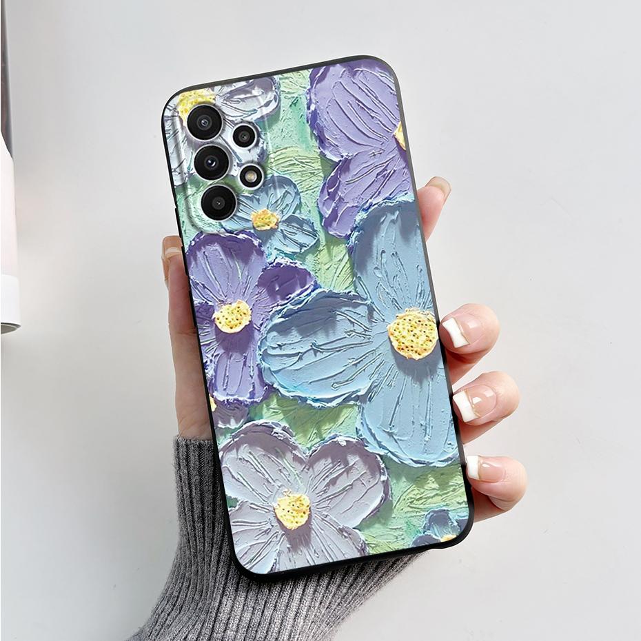 For Samsung Galaxy A53 5G Case Cover SM-A536B Stylish Painted Silicone Soft Protector Cover For Samsung A23 A33 A73 5G A 53 Capa