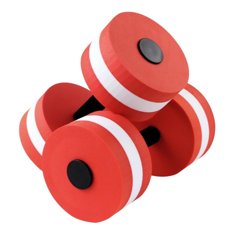 2Pcs Highly Density EVA Foam Dumbbell Aquatic Exercise Dumbells Fitness Barbells Water Fitness Exercises Equipment