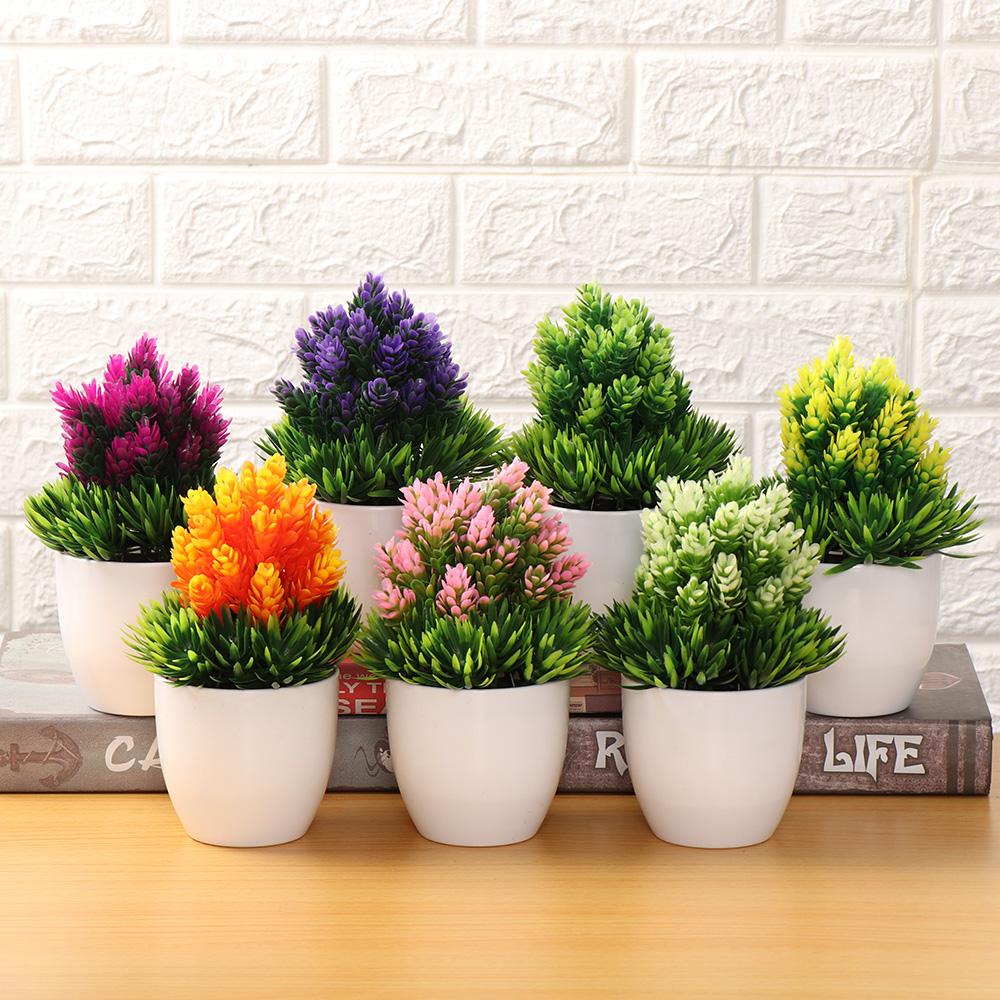 Свадебный настольный орнамент рождественский пластиковый завод поддельный горшечный имитация бонсай искусственный цветок