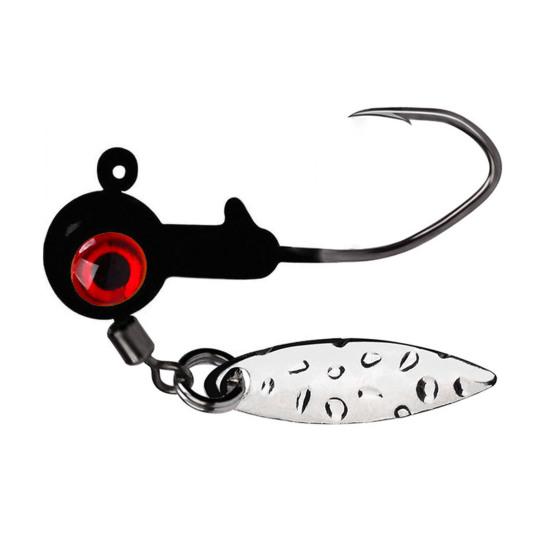 25 шт./кор. комплект рыболовных приманок с одним крючком, предотвращающий побег, имитация 3D рыбий глаз, набор джиг-головок для зимней рыбалки для краппи-панфиш, 1,4/1,6/3 г, рыболовный крючок