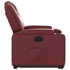 Electric Recliner Chair with Rising Function Burgundy Faux Leather