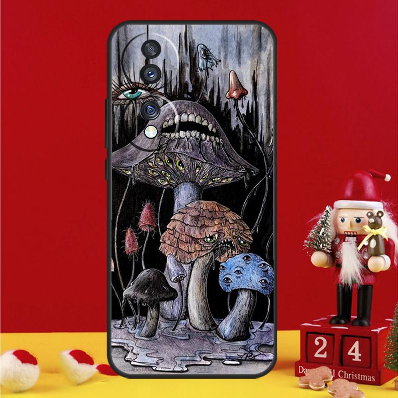 Weird Trippy Mushroom Case For Honor X8b X9b X8a X9a X7a X6a X7 X8 X9 Honor 70 50 10 90 Lite Magic 6 5 Pro Cover