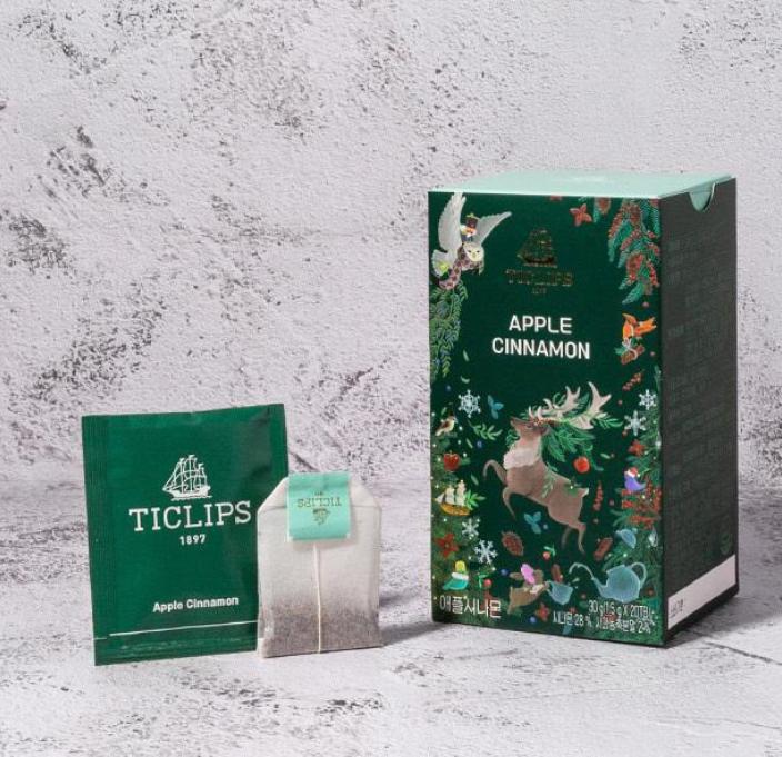 Чай Ssanggyemyeongcha Teaclipse с яблоком и корицей, 20 чайных пакетиков — корейский фруктовый чай премиум-класса