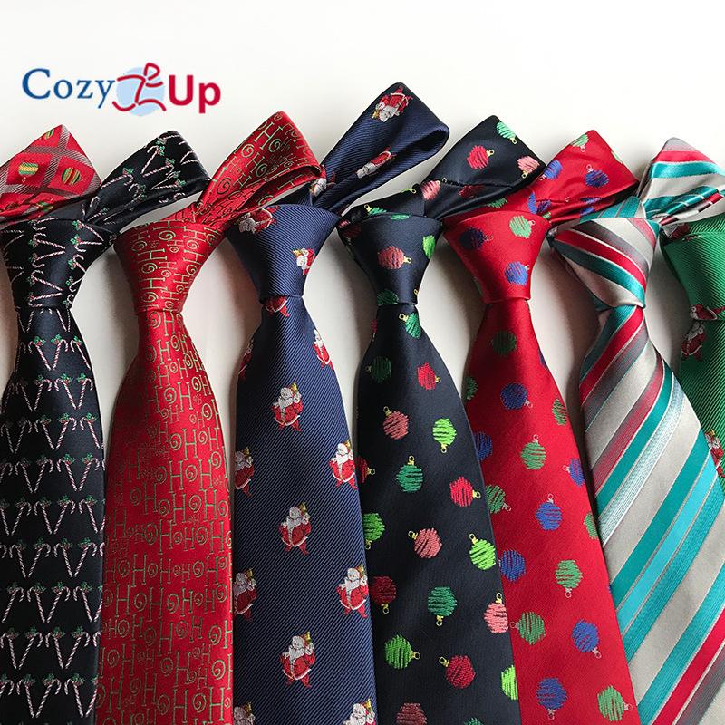 Men Christmas Tie Woven Classic Necktie Formal Tie for Wedding Christmas Gift