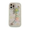 Korea Cute 3d Clear Flower Beads Bracelet Lens Protective Phone Case For Iphone 13 12 11 Pro Xs Max X Xr Shockproof Soft Cover
