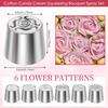 6 шт. Насадки для крема 'Цветок' Русские Насадки Extra Large Нержавеющая сталь Роза Цветок Насадки для крема Насадка для айсинга Украшение торта Цветочные узоры